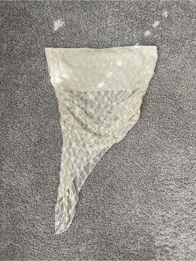 HYFVE Cream Lace Overlay Cowl Top
